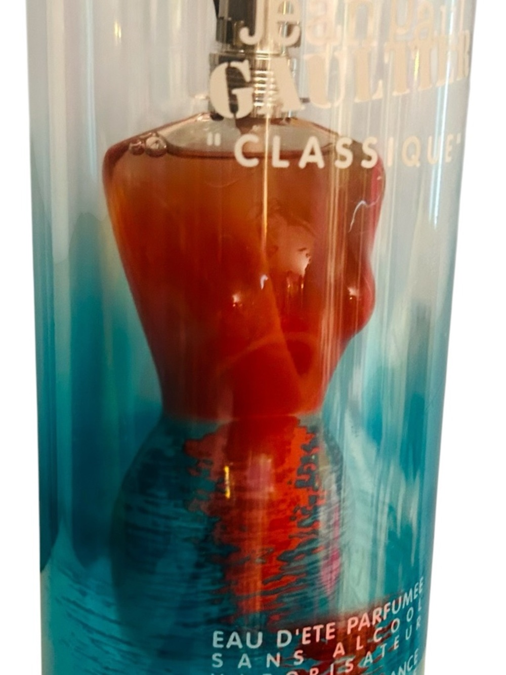 Jean Paul Gaultier Classique Parfume NIB Red Torso Bottle with Blue Accents